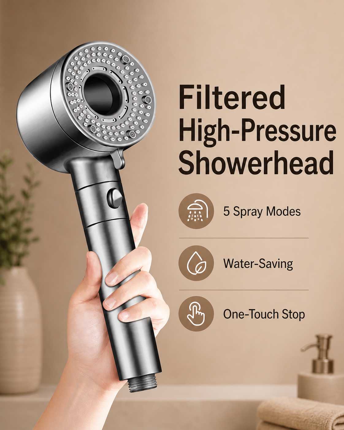Filtered High-Pressure Showerhead