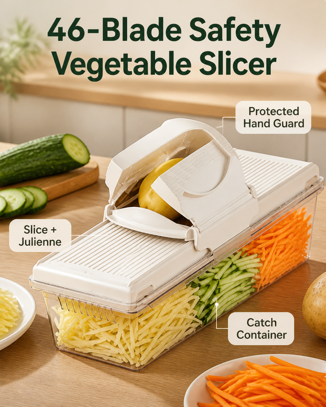 46-Blade Safety Vegetable Slicer