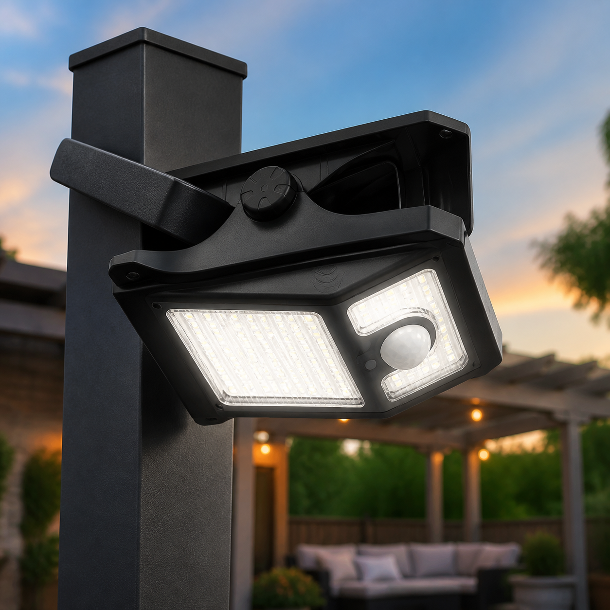 Solar Motion-Sensor Clip Light