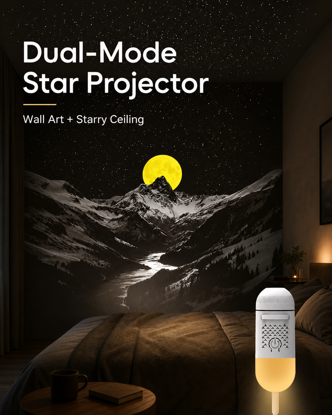 Dual-Mode Star Projector Night Light